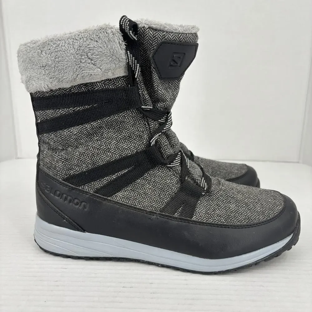 Salomon Boots Womens Size 8 Heika CS Waterproof Lace Up‎ Snow Winter Insulated